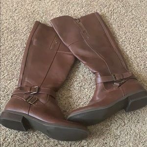 Tall brown boots